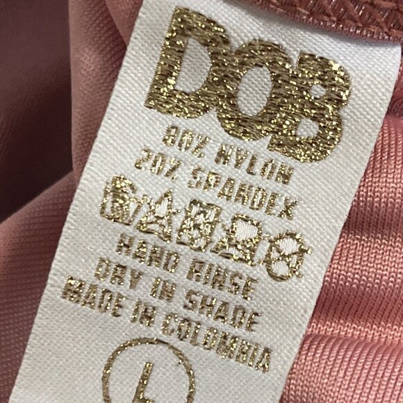 DOB Bacha Coral Bikini Peach Pink Rose Coral Size Large - Picture 6 of 7